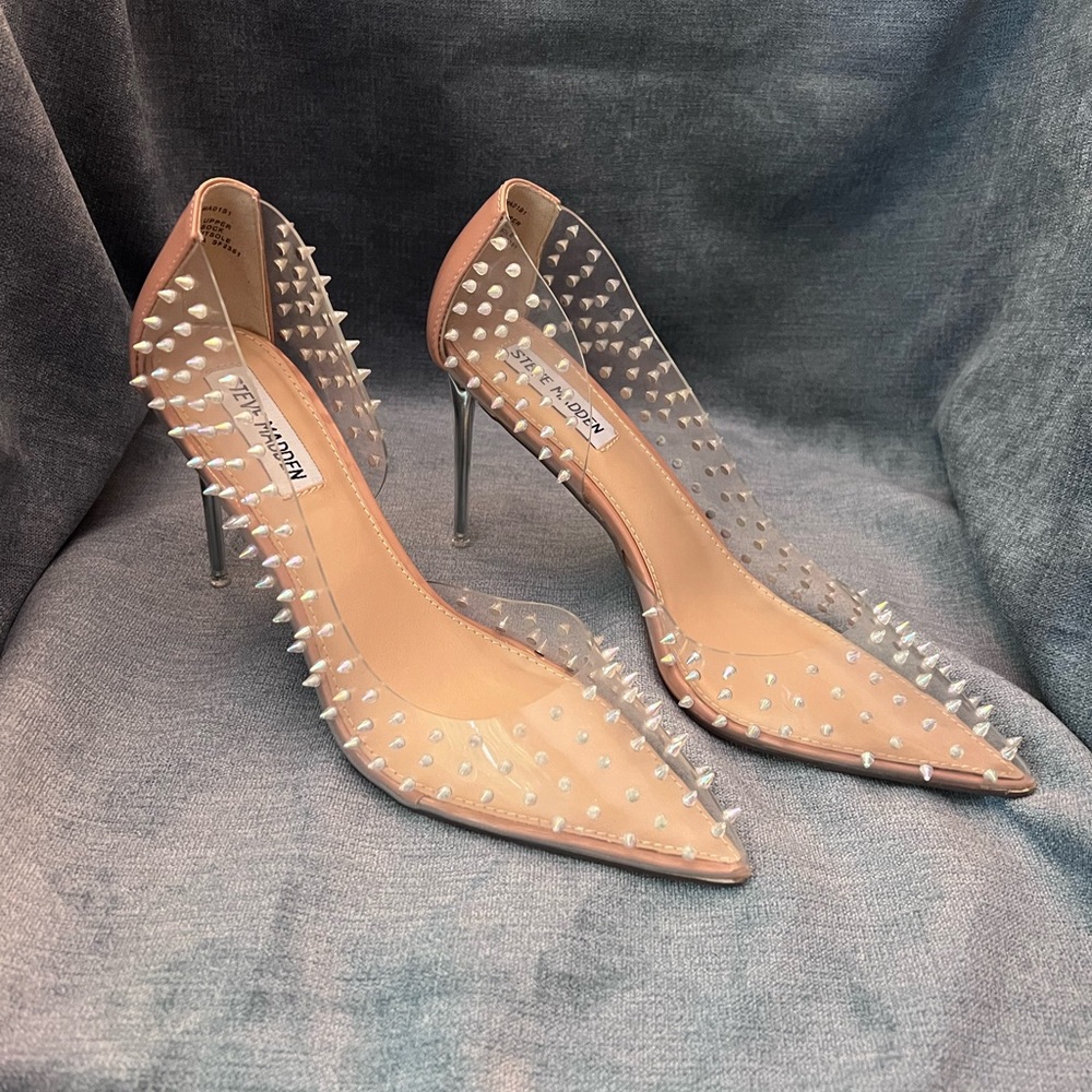 Steve Madden Cream Studded Heels
